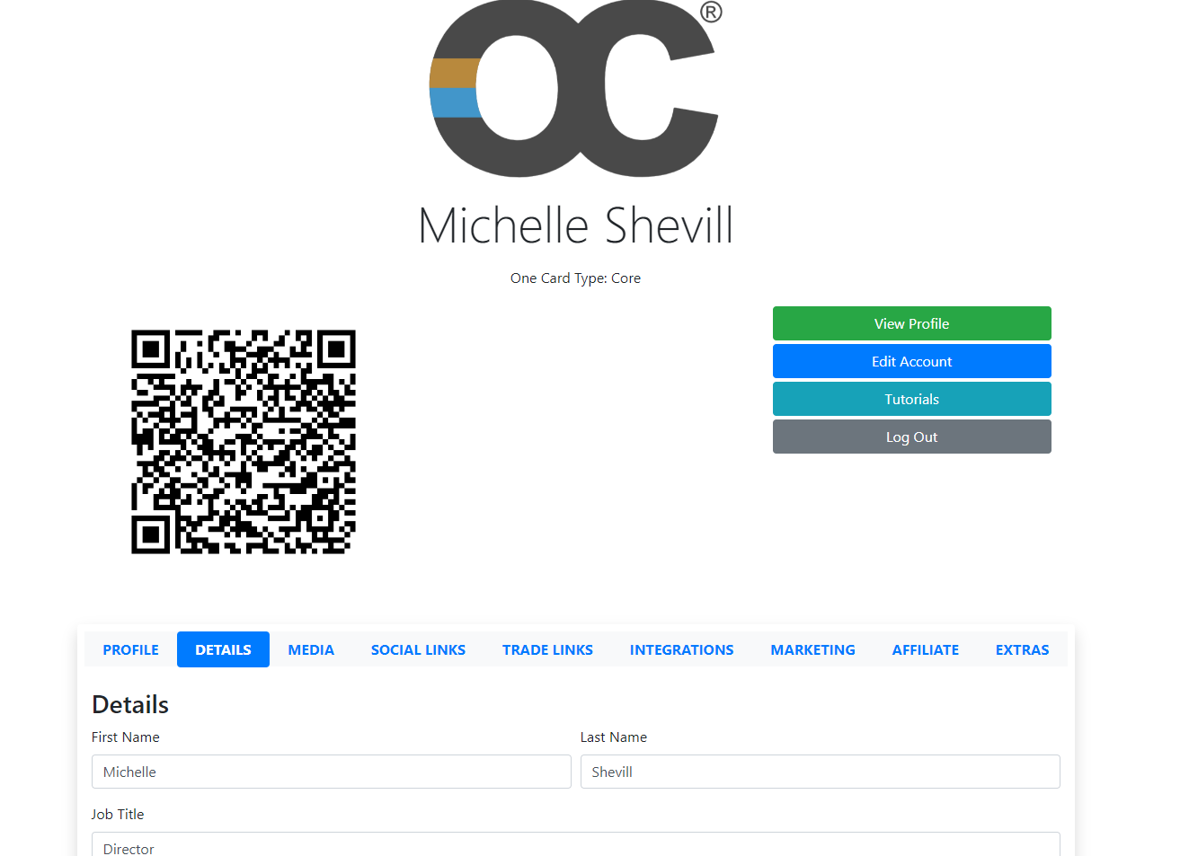 One Card cloud based portal allowing users to change their details anytime