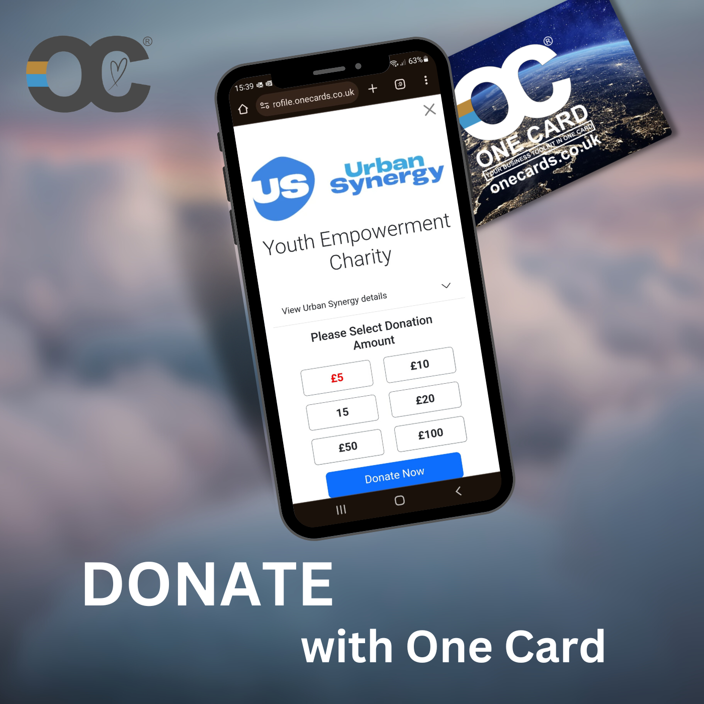 Donate with One Card. Making donations to charities and payments simple.